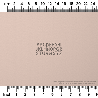 Patrick Hand | All Caps | Alphabet Stamp Sets - Ceramind® Tools
