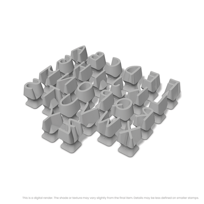 Patrick Hand | All Caps | Alphabet Stamp Sets - Ceramind® Tools