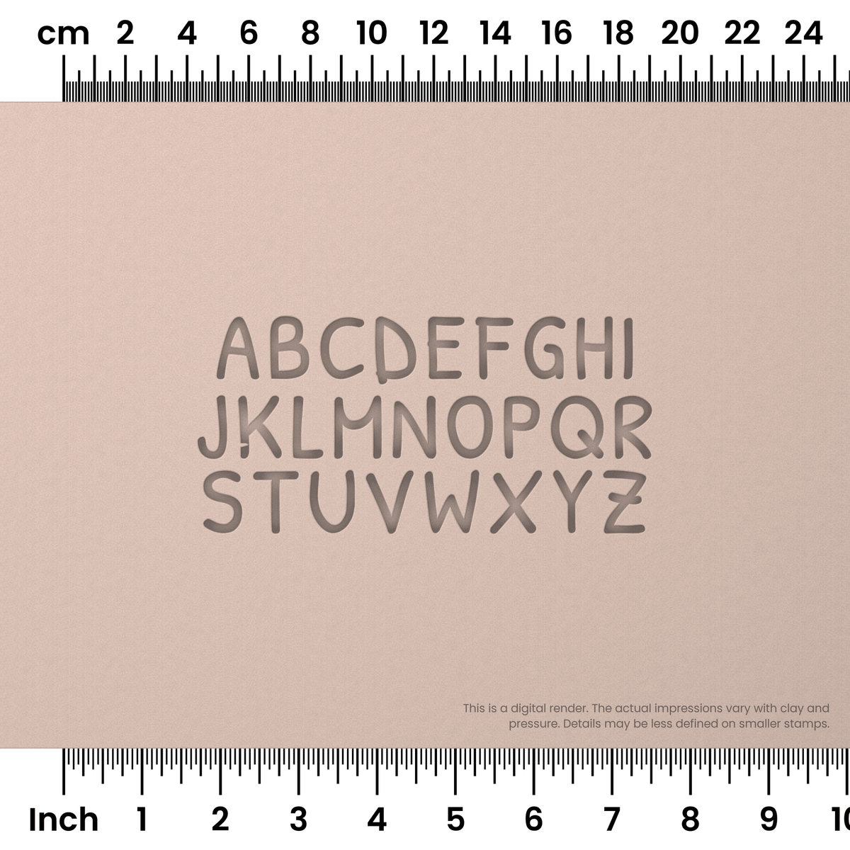 Patrick Hand | All Caps | Alphabet Stamp Sets - Ceramind® Tools
