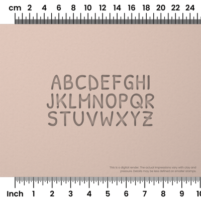 Patrick Hand | All Caps | Alphabet Stamp Sets - Ceramind® Tools