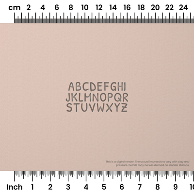 Patrick Hand | All Caps | Alphabet Stamp Sets - Ceramind® Tools