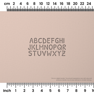Patrick Hand | All Caps | Alphabet Stamp Sets - Ceramind® Tools