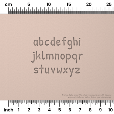 Patrick Hand | Lowercase | Alphabet Stamp Sets - Ceramind® Tools