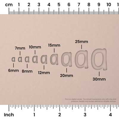 Patrick Hand | Lowercase | Alphabet Stamp Sets - Ceramind® Tools