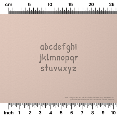 Patrick Hand | Lowercase | Alphabet Stamp Sets - Ceramind® Tools
