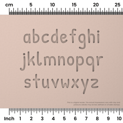 Patrick Hand | Lowercase | Alphabet Stamp Sets - Ceramind® Tools