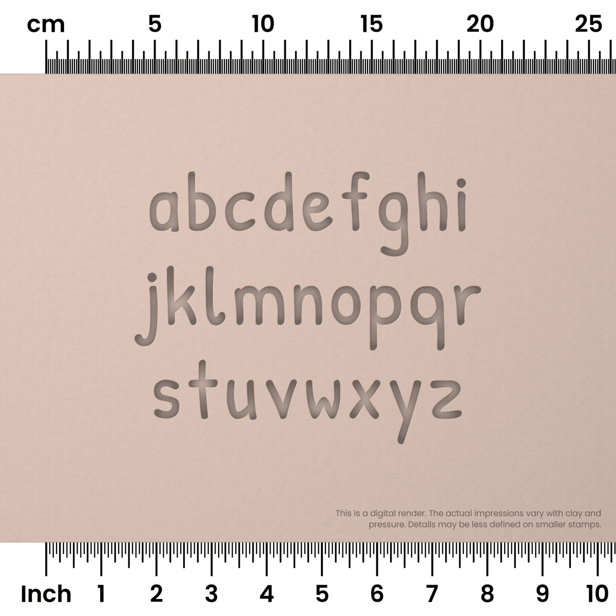 Patrick Hand | Lowercase | Alphabet Stamp Sets - Ceramind® Tools