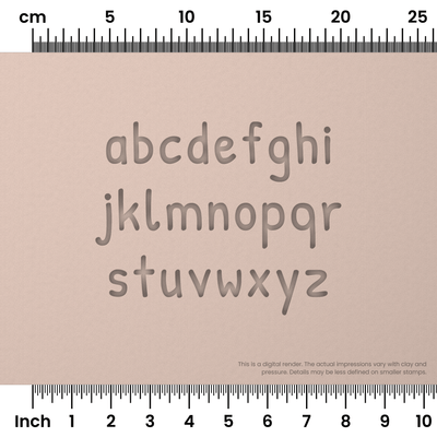 Patrick Hand | Lowercase | Alphabet Stamp Sets - Ceramind® Tools