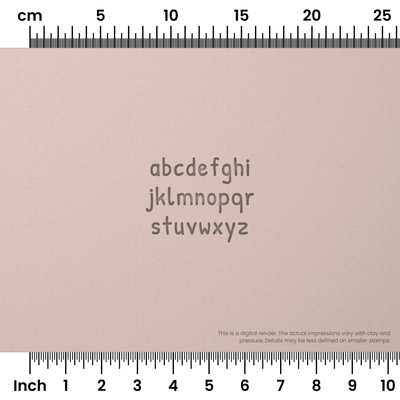 Patrick Hand | Lowercase | Alphabet Stamp Sets - Ceramind® Tools