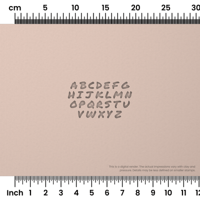 Permanent Marker | All Caps | Alphabet Stamp Sets - Ceramind® Tools