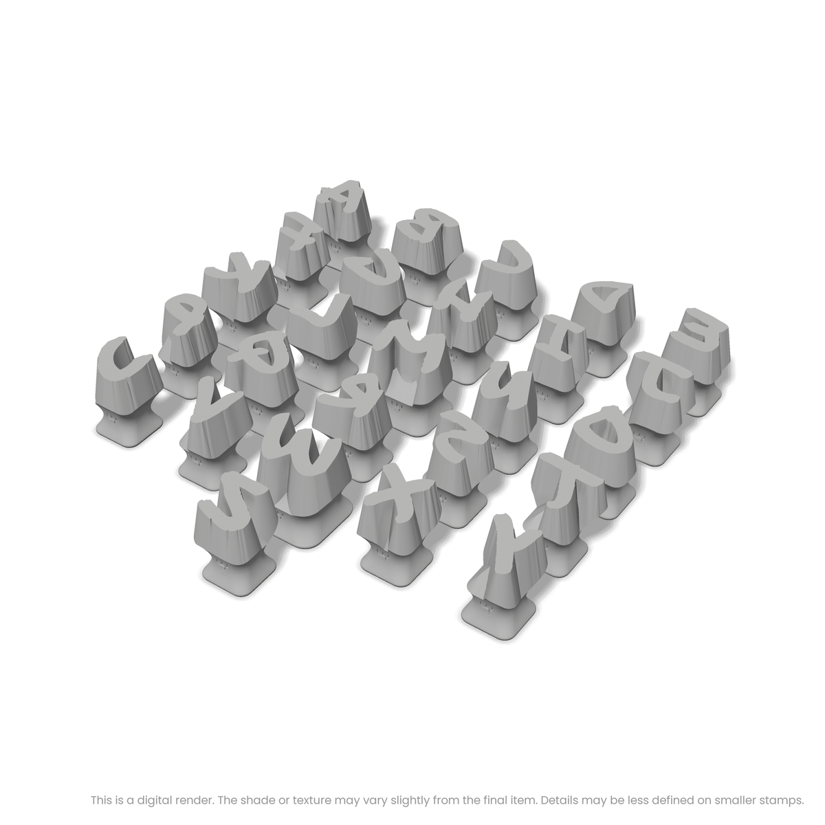 Permanent Marker | All Caps | Alphabet Stamp Sets - Ceramind® Tools