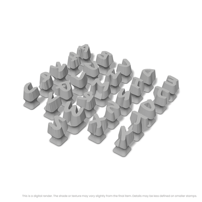 Permanent Marker | All Caps | Alphabet Stamp Sets - Ceramind® Tools