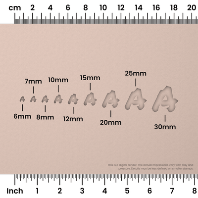 Permanent Marker | All Caps | Alphabet Stamp Sets - Ceramind® Tools