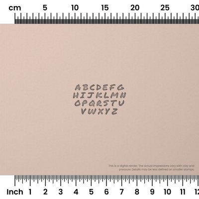Permanent Marker | All Caps | Alphabet Stamp Sets - Ceramind® Tools