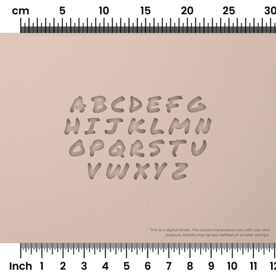 Permanent Marker | All Caps | Alphabet Stamp Sets - Ceramind® Tools