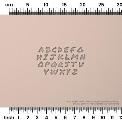 Permanent Marker | All Caps | Alphabet Stamp Sets - Ceramind® Tools