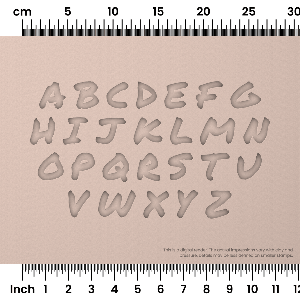 Permanent Marker | All Caps | Alphabet Stamp Sets - Ceramind® Tools