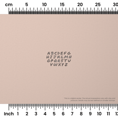 Permanent Marker | All Caps | Alphabet Stamp Sets - Ceramind® Tools