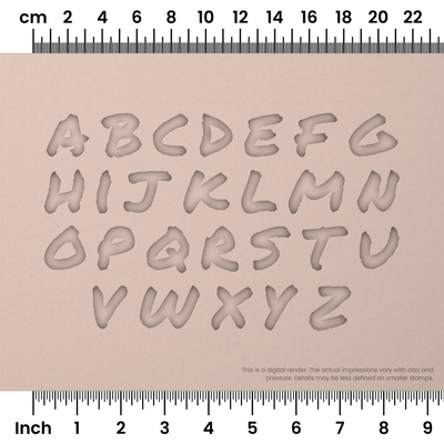 Permanent Marker | Lowercase | Alphabet Stamp Sets - Ceramind® Tools