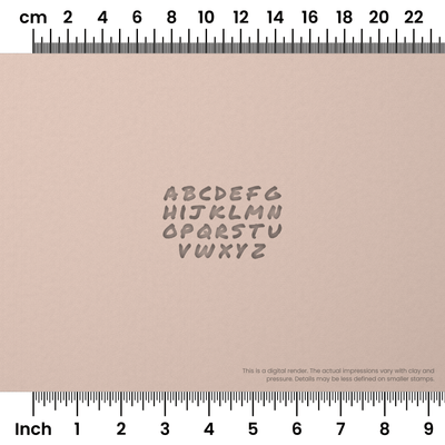Permanent Marker | Lowercase | Alphabet Stamp Sets - Ceramind® Tools