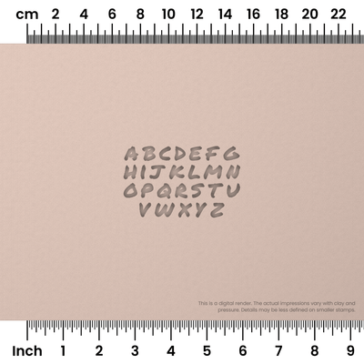 Permanent Marker | Lowercase | Alphabet Stamp Sets - Ceramind® Tools