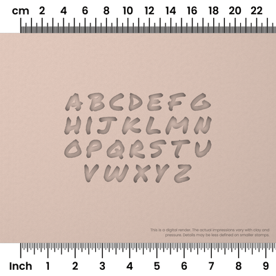 Permanent Marker | Lowercase | Alphabet Stamp Sets - Ceramind® Tools