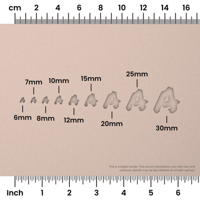 Permanent Marker | Lowercase | Alphabet Stamp Sets - Ceramind® Tools