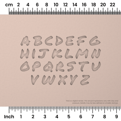 Permanent Marker | Lowercase | Alphabet Stamp Sets - Ceramind® Tools