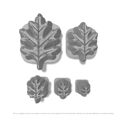 Pin Oak Leaf Stamps - Photo Textured - Ceramind® Tools