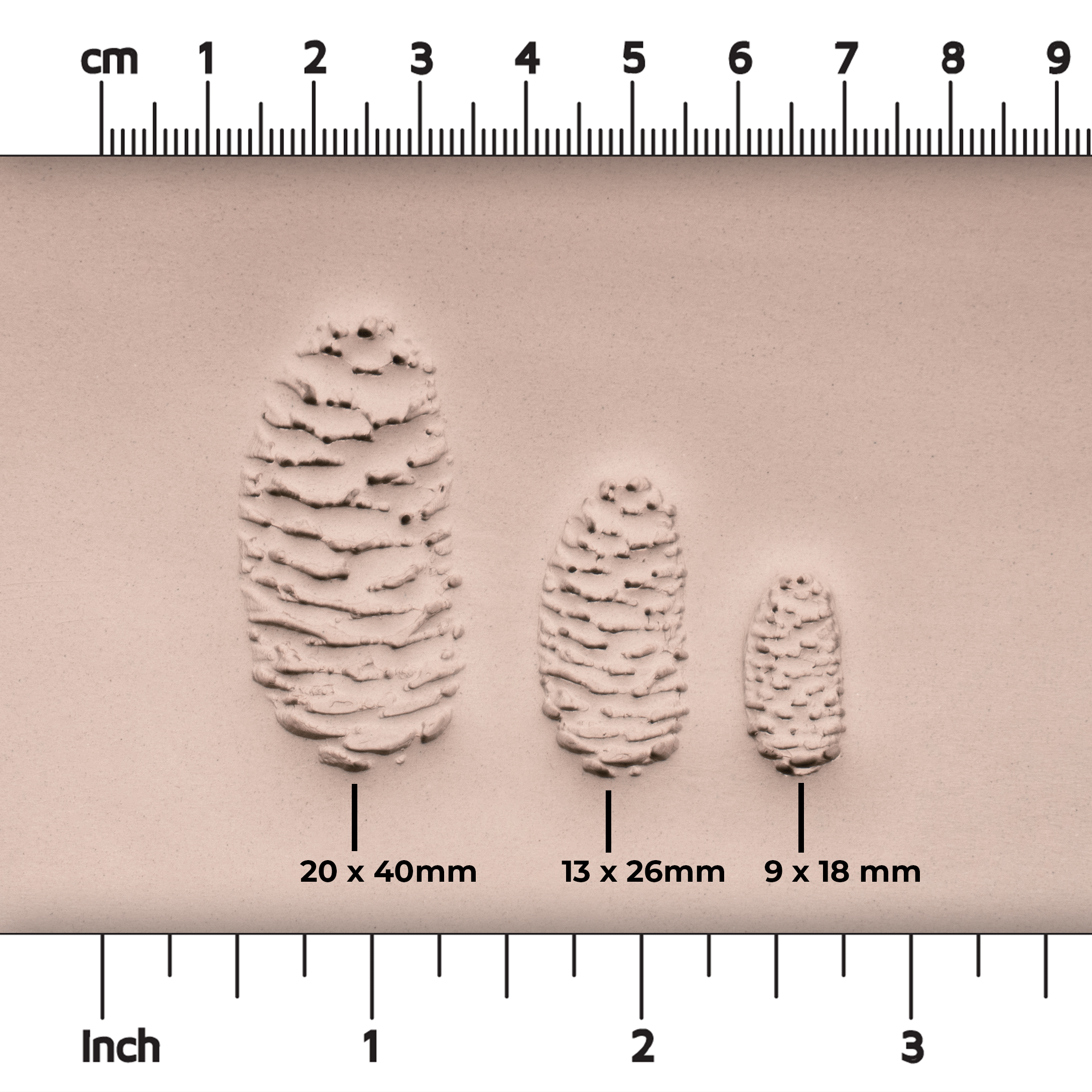 Pinecone Stamp - Photo Textured - Style 2 - Ceramind® Tools