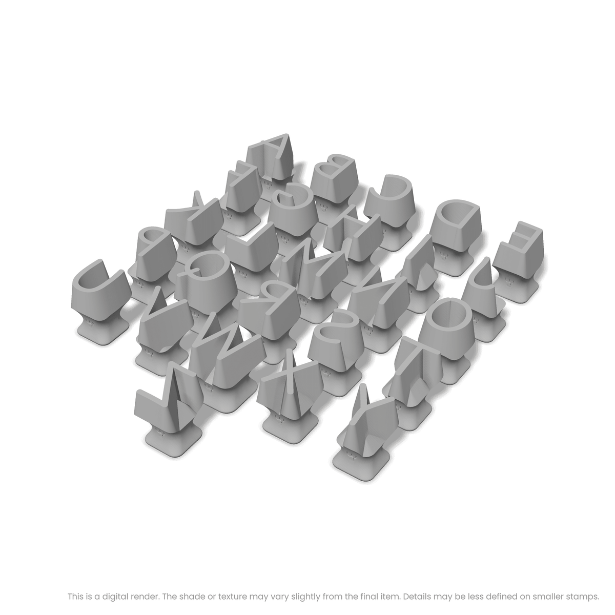 Playpen Sans | All Caps | Alphabet Stamp Sets - Ceramind® Tools