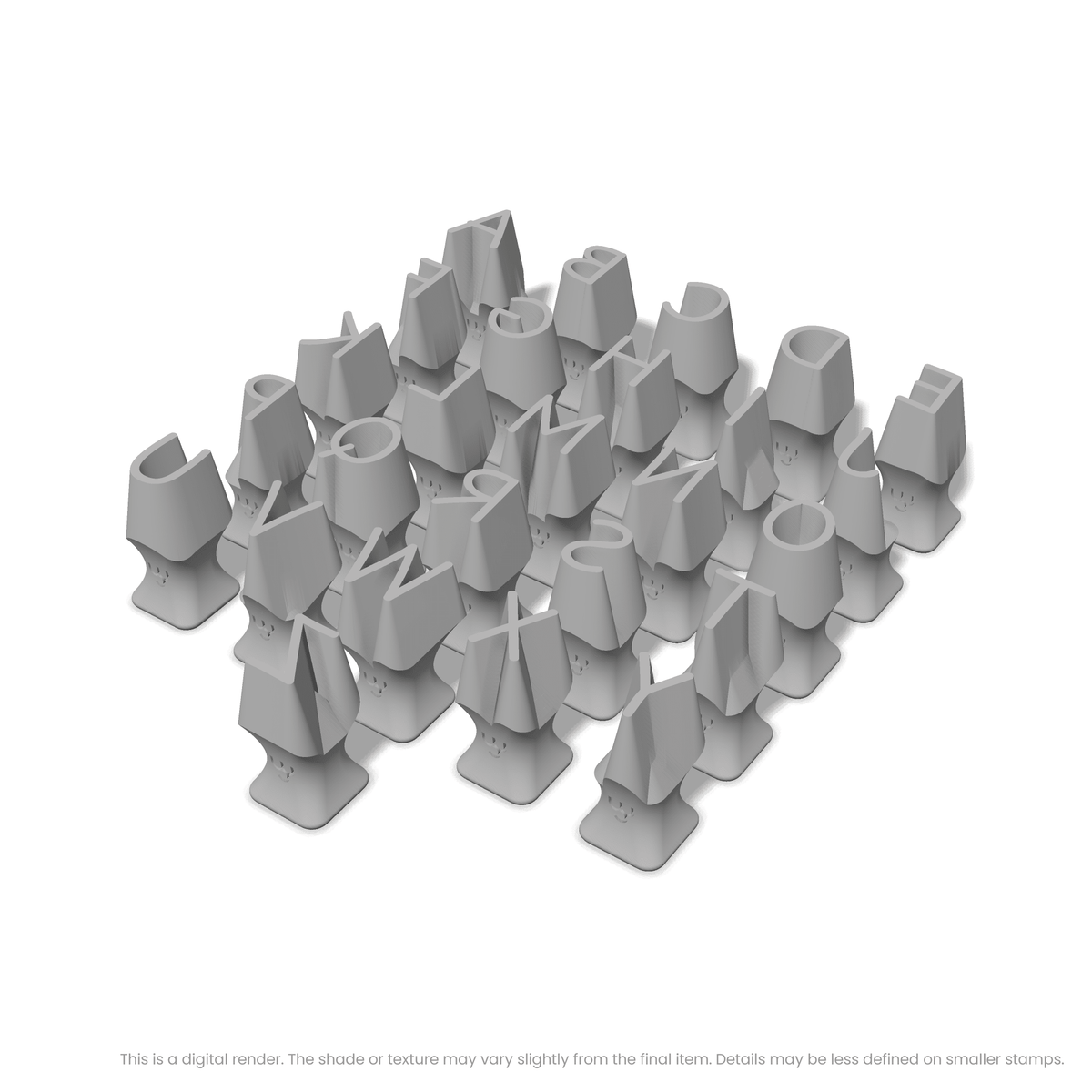 Playpen Sans | All Caps | Alphabet Stamp Sets - Ceramind® Tools