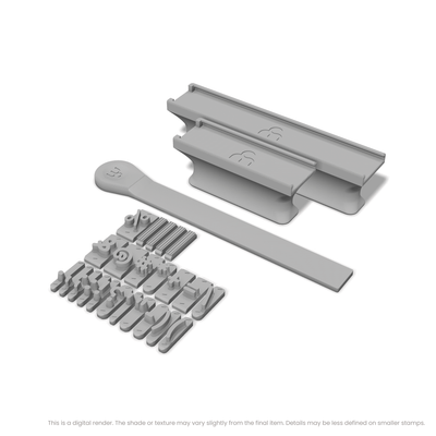 Playpen Sans | Font Rail Stamp Sets | Letters, Numbers, and Symbols - Ceramind® Tools