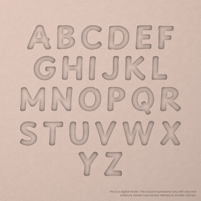 Playpen Sans | Font Rail Stamp Sets | Letters, Numbers, and Symbols - Ceramind® Tools