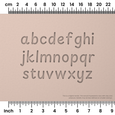Playpen Sans | Lowercase | Alphabet Stamp Sets - Ceramind® Tools