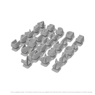 Plus Jakarta Sans | All Caps | Alphabet Stamp Sets - Ceramind® Tools
