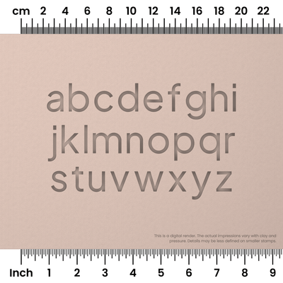Plus Jakarta Sans | Lowercase | Alphabet Stamp Sets - Ceramind® Tools