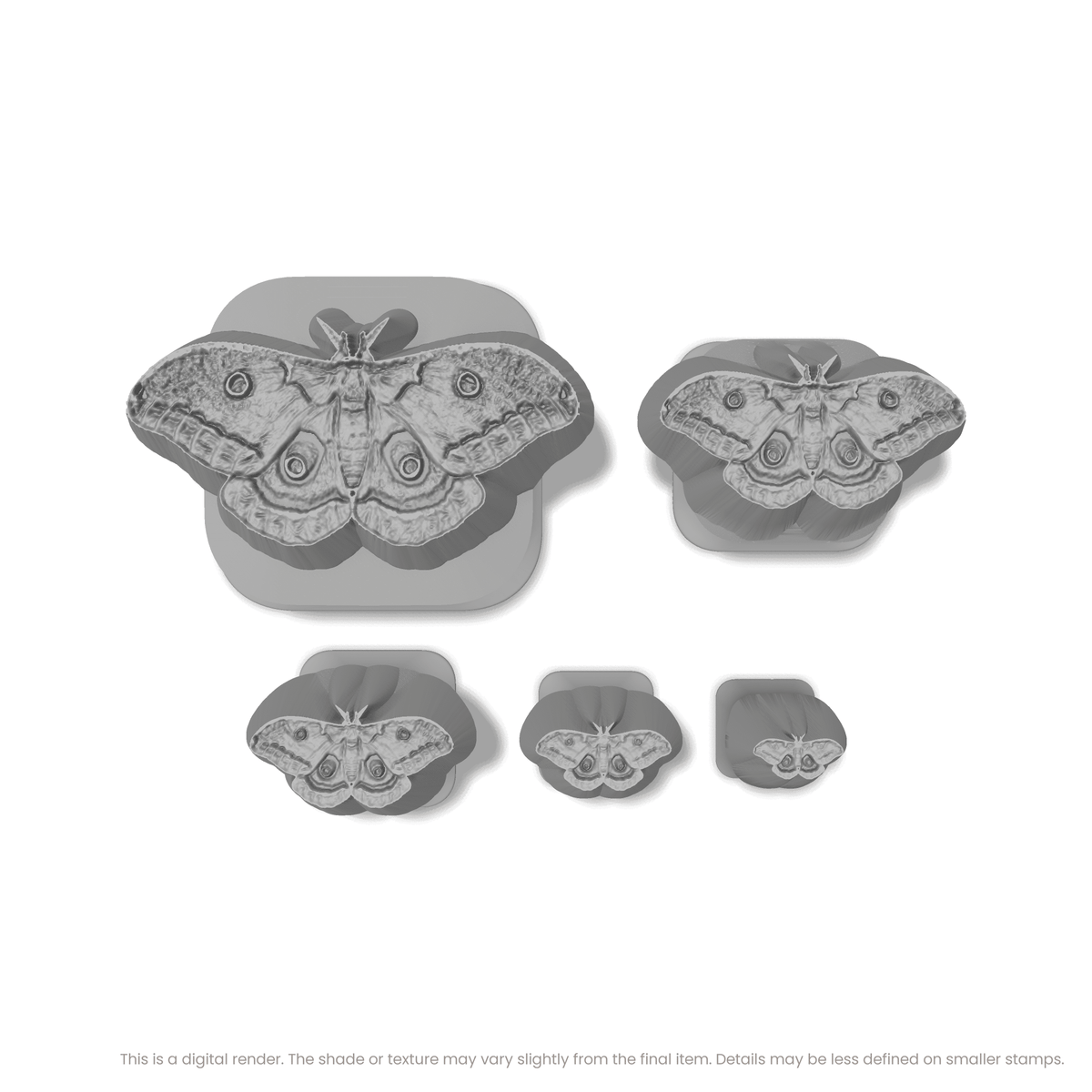 Polyphemus Moth Stamps - Photo Textured - Ceramind® Tools