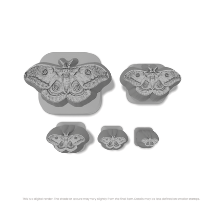 Polyphemus Moth Stamps - Photo Textured - Ceramind® Tools