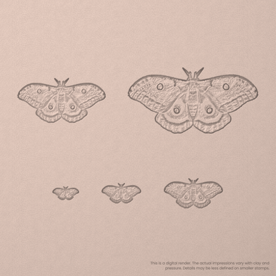 Polyphemus Moth Stamps - Photo Textured - Ceramind® Tools