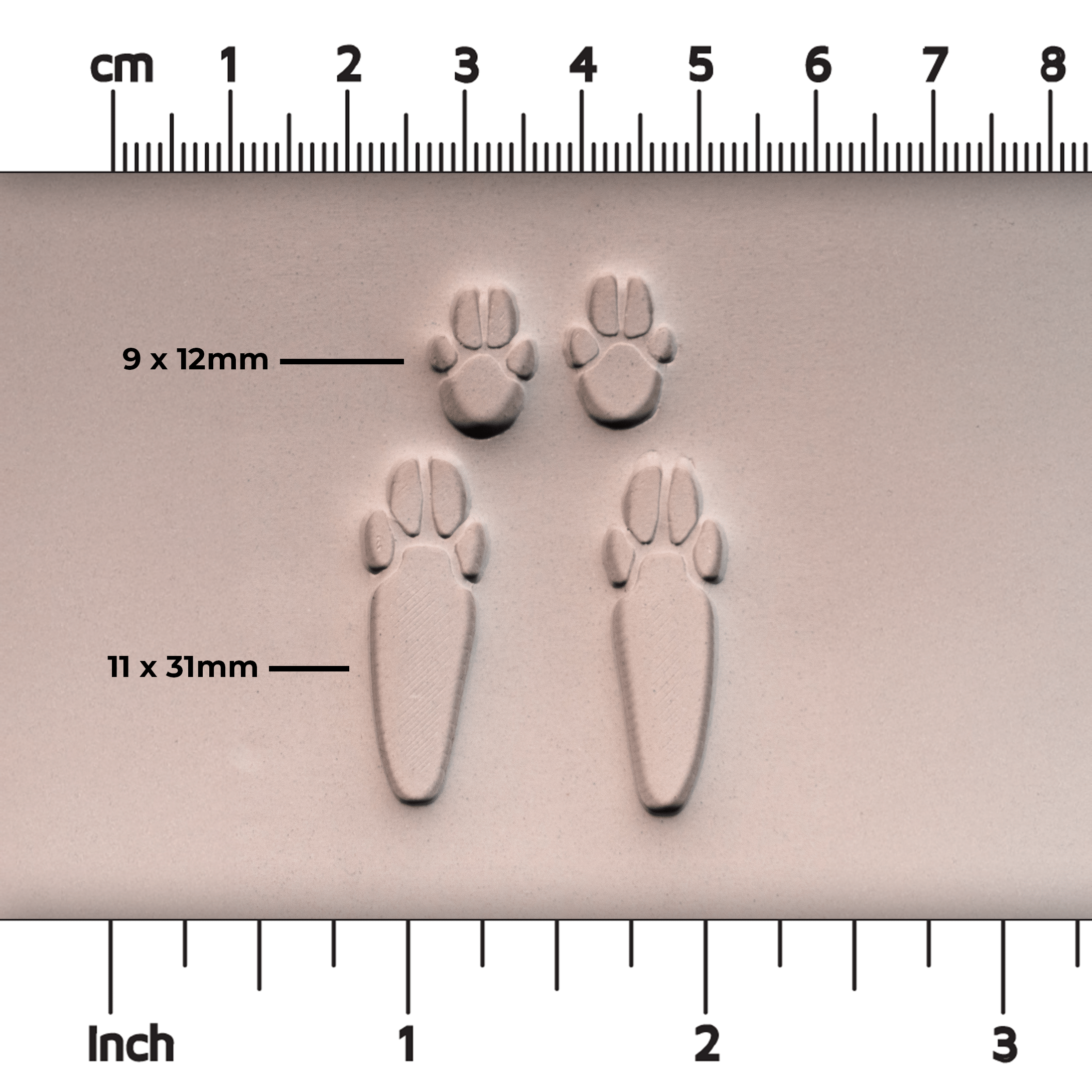 Rabbit Paw Stamp Set - Ceramind® Tools