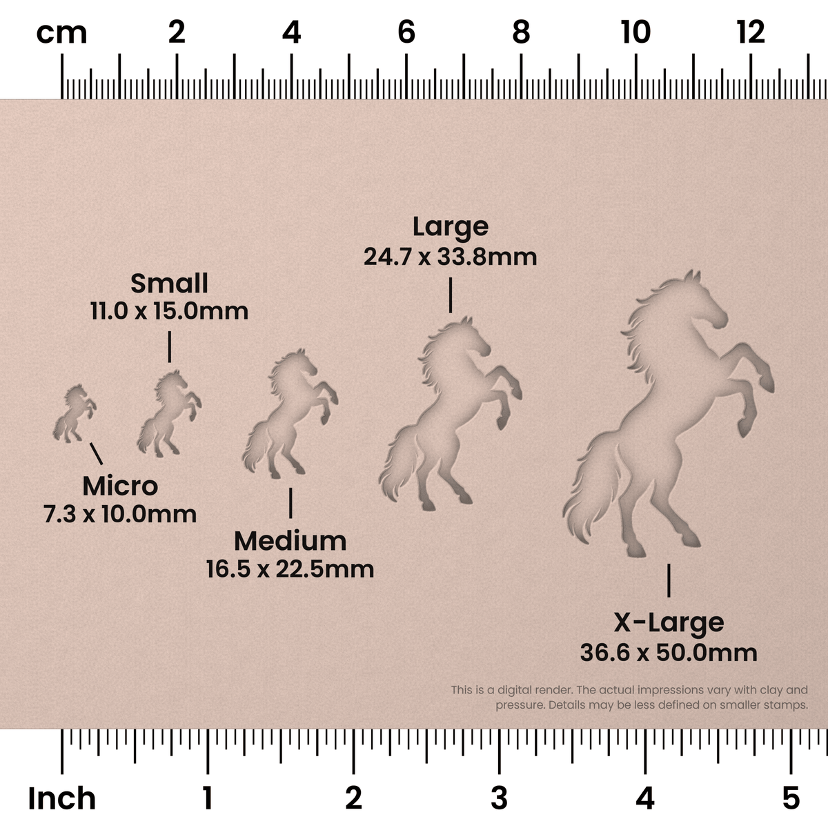 Rearing Stallion Horse Stamps - Ceramind® Tools