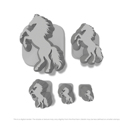 Rearing Stallion Horse Stamps - Ceramind® Tools