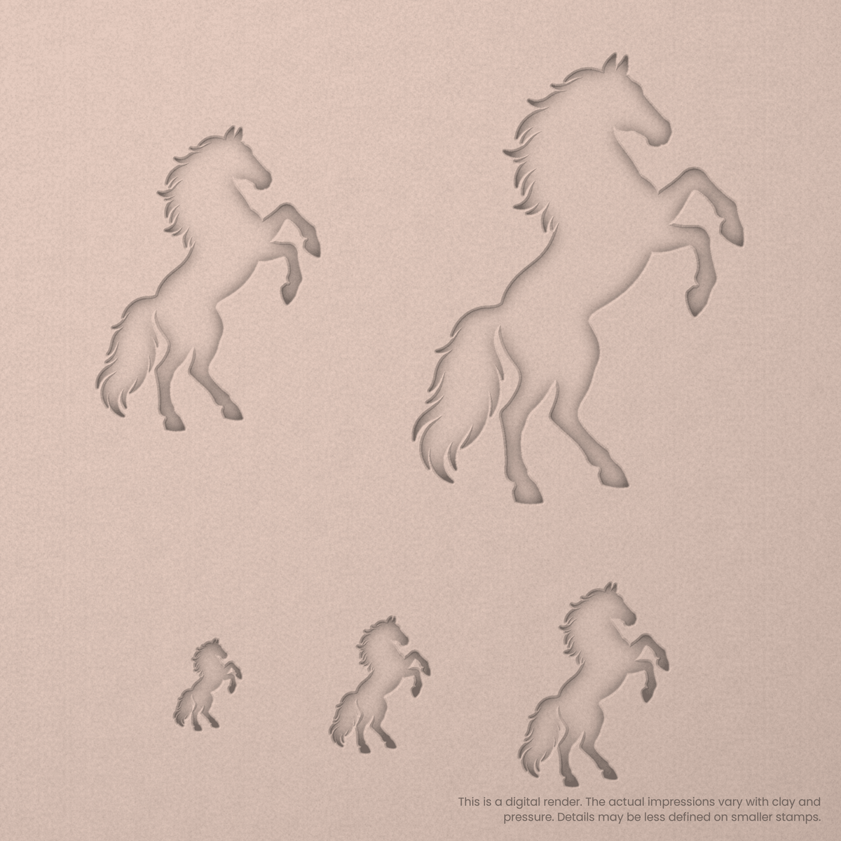 Rearing Stallion Horse Stamps - Ceramind® Tools