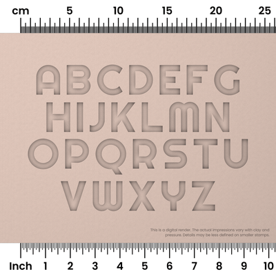 Righteous | All Caps | Alphabet Stamp Sets - Ceramind® Tools