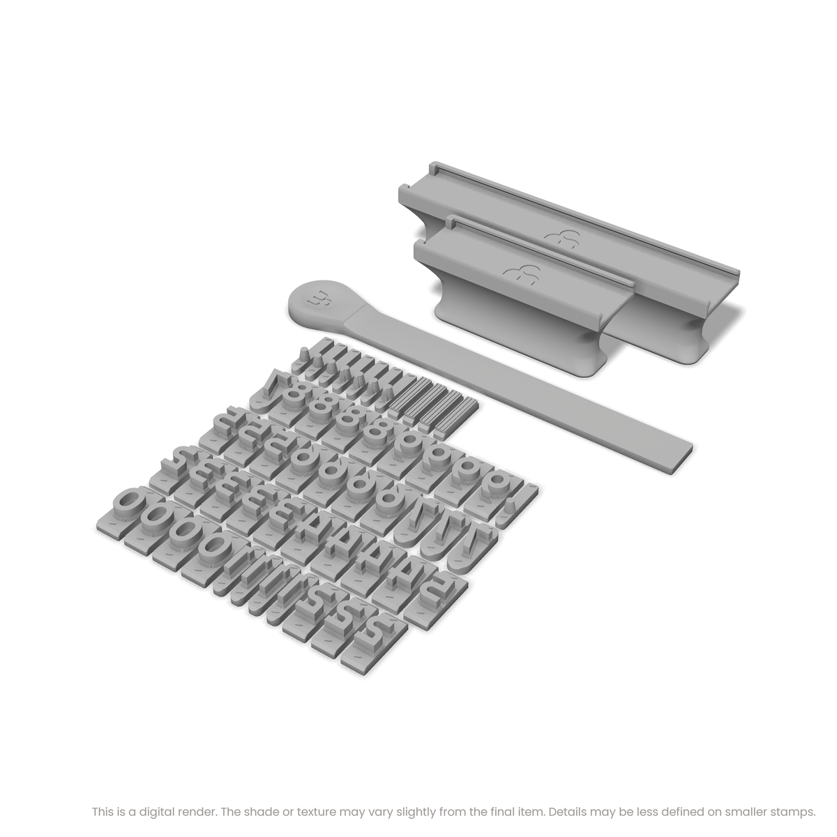 Righteous | Font Rail Stamp Sets | Letters, Numbers, and Symbols - Ceramind® Tools