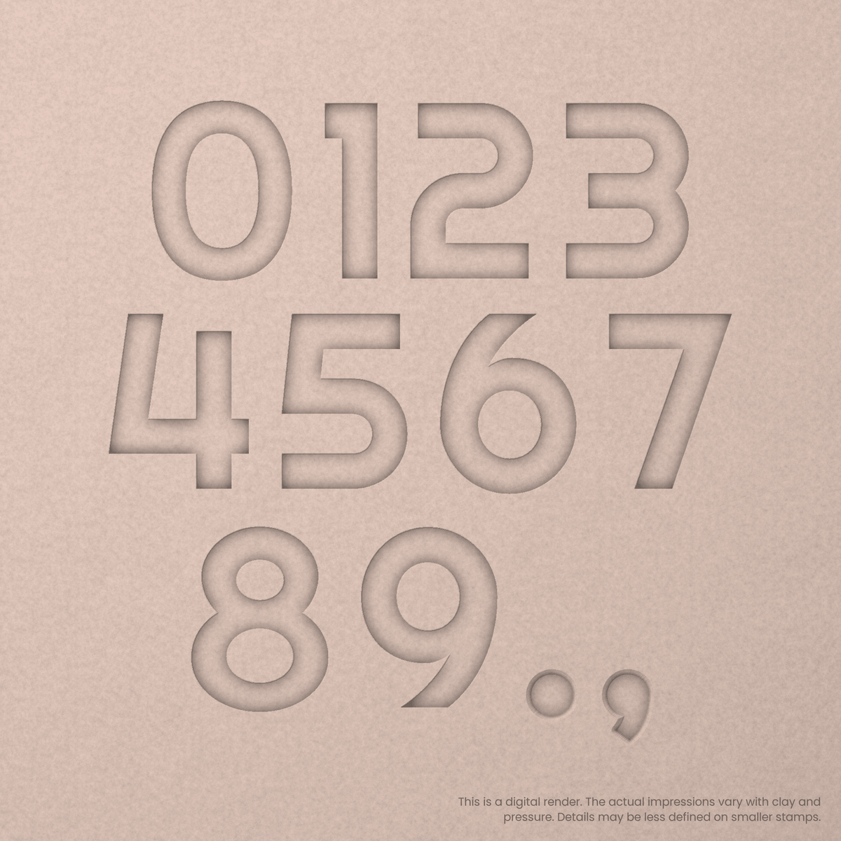 Righteous | Font Rail Stamp Sets | Letters, Numbers, and Symbols - Ceramind® Tools