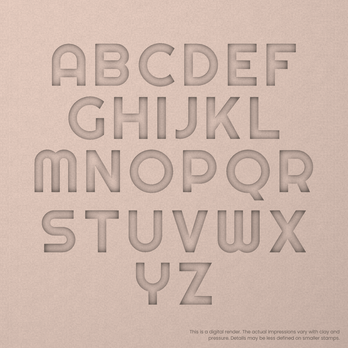 Righteous | Font Rail Stamp Sets | Letters, Numbers, and Symbols - Ceramind® Tools