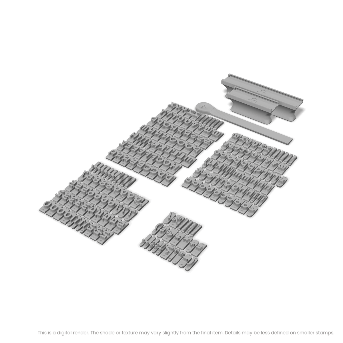 Righteous | Font Rail Stamp Sets | Letters, Numbers, and Symbols - Ceramind® Tools