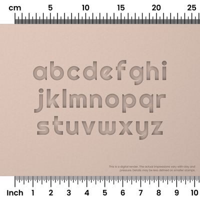 Righteous | Lowercase | Alphabet Stamp Sets - Ceramind® Tools